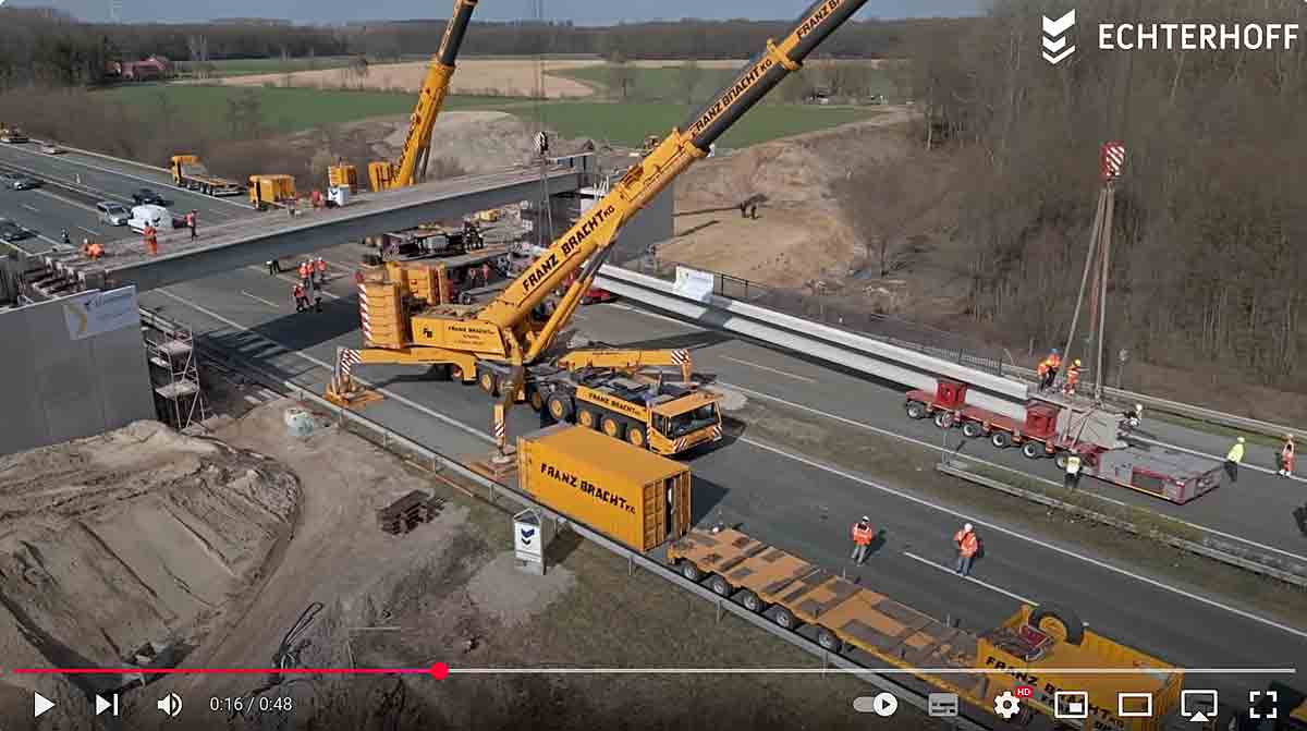 Bau der Expressbrücke in Ascheberg