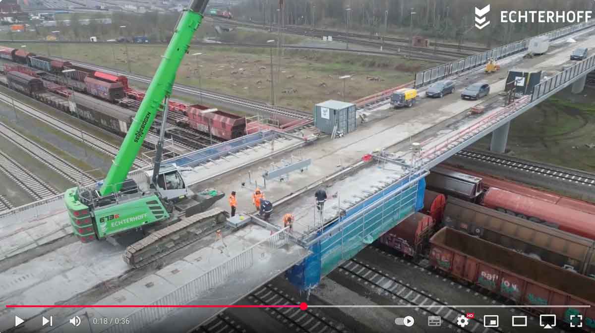 Brückensanierung Decaturbrücke über Europas größtem Rangierbahnhof Seevetal