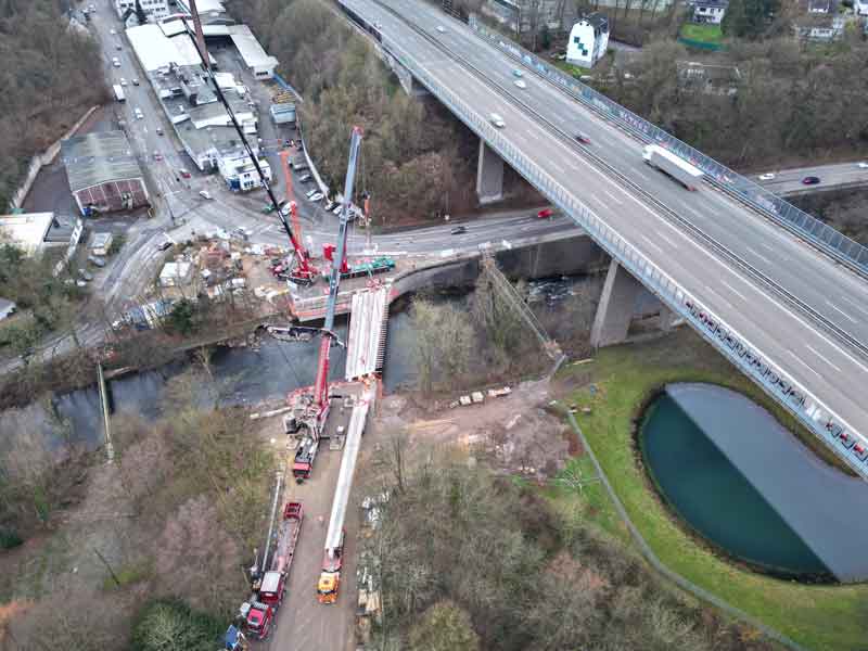 Expressbrücke über die Wupper als Ersatz für die Wupperbrücke Hammesberg